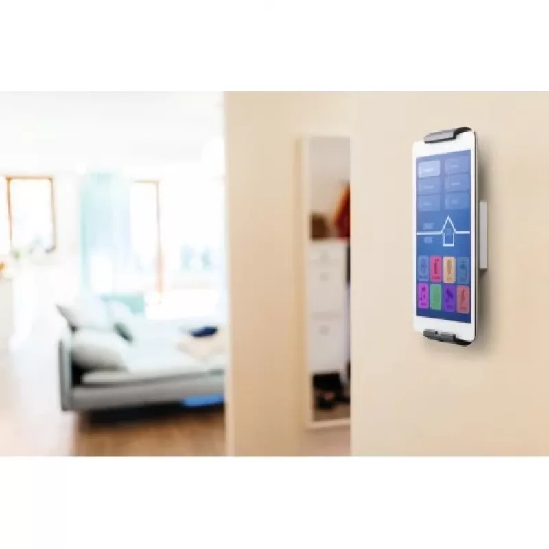 DURABLE TABLET HOLDER WALL - soporte de pared para tablet - aluminio, plástico ABS - plata (7-13) (893323)