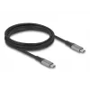 Cable USB DeLOCK 81192 USB4 Gen 2x2 2m USB-C negro gris