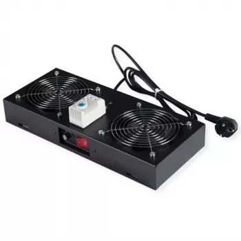 Ventilador de refrigeración ROLINE 26.21.0189 2 ventiladores negro para carcasa de pared de 19