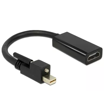 Adaptador de cable de vídeo DeLOCK 62640 Mini DisplayPort a HDMI 0,25 m negro