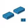 Acoplador de fibra óptica DeLOCK HD LC Hexaplex conector hembra a conector hembra LC Hexaplex azul