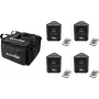 Set de iluminación LED EUROLITE AKKU TL-3 QuickDMX 4x con bolsa blanda – luminarias TL-3 a batería, control QuickDMX, bolsa de transporte