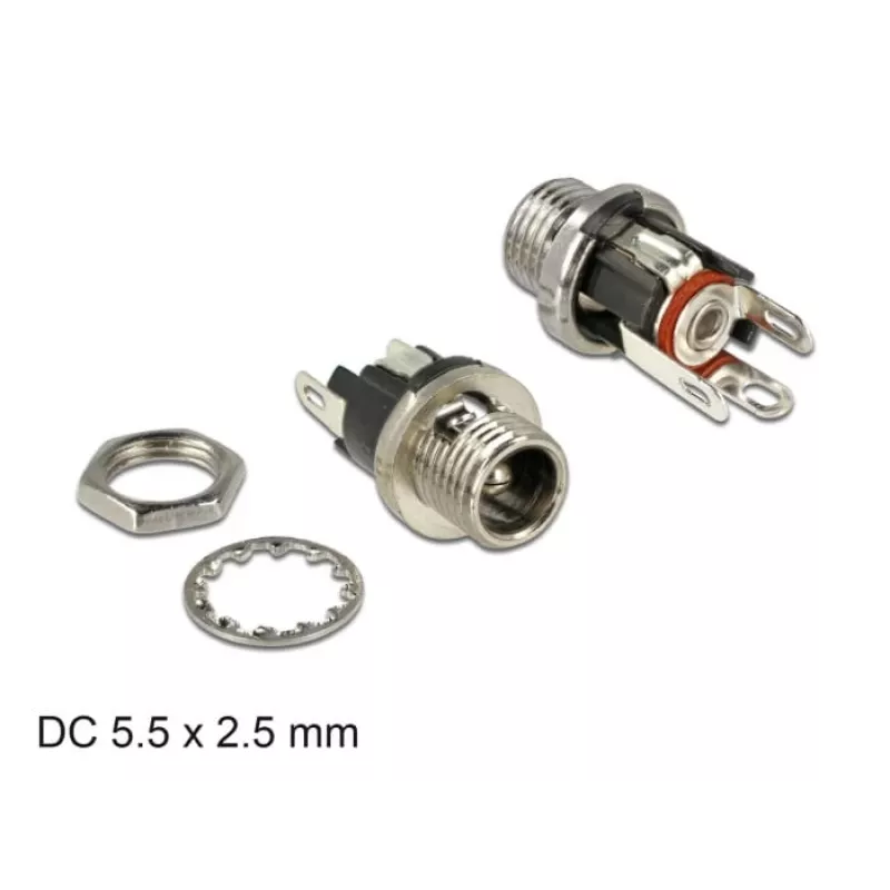 Conector de cables DeLOCK 89911 DC negro níquel