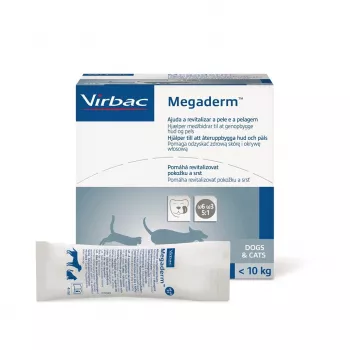 VIRBAC MEGADERM MONO bolsa 4 ml × 28 — complemento cutáneo para perros y gatos