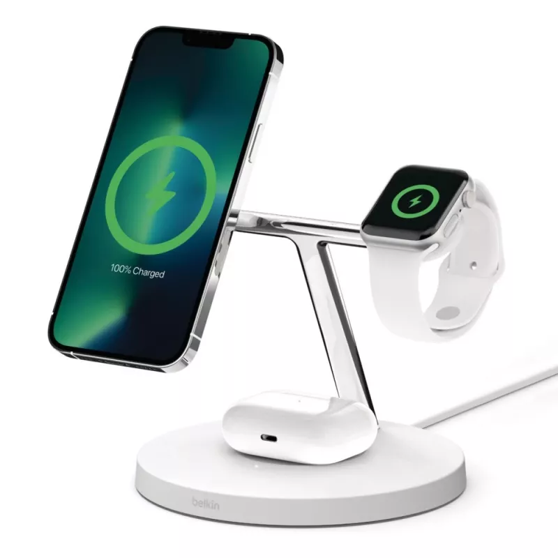 Belkin WIZ017vfWH Auriculares Carga rápida inalámbrica Interior AC Blanco