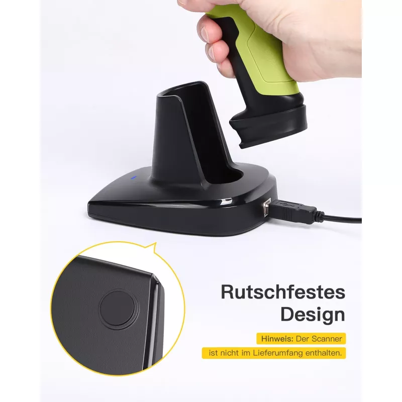 Escáner de códigos de barras Inateck BS04001 2 en 1 inalámbrico recargable por USB