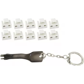 Bloqueador de puerto ShiverPeaks 08-01036 RJ-45 blanco con llave