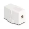 Delock 85841 Carcasa Keystone vacía, 1 puerto, base magnética, blanco