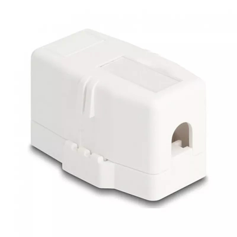 Delock 85841 Carcasa Keystone vacía, 1 puerto, base magnética, blanco