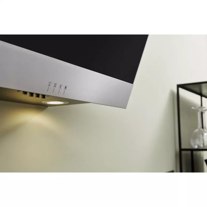 Bauknecht RBHVP 63 LM K campana de pared, 60 cm, extracción/recirculación, LED, negro/acero inoxidable