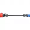 go-e CH-04-31 adaptador para Gemini flex 11 kW, CEE rojo 16 A trifásico a CEE azul 16 A, IP55, 0,3 m, negro