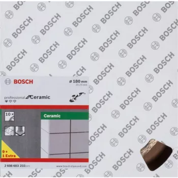 Disco de corte diamantado para cerámica Bosch Professional Ø180 mm, 10 unidades, orificio 22,23 mm