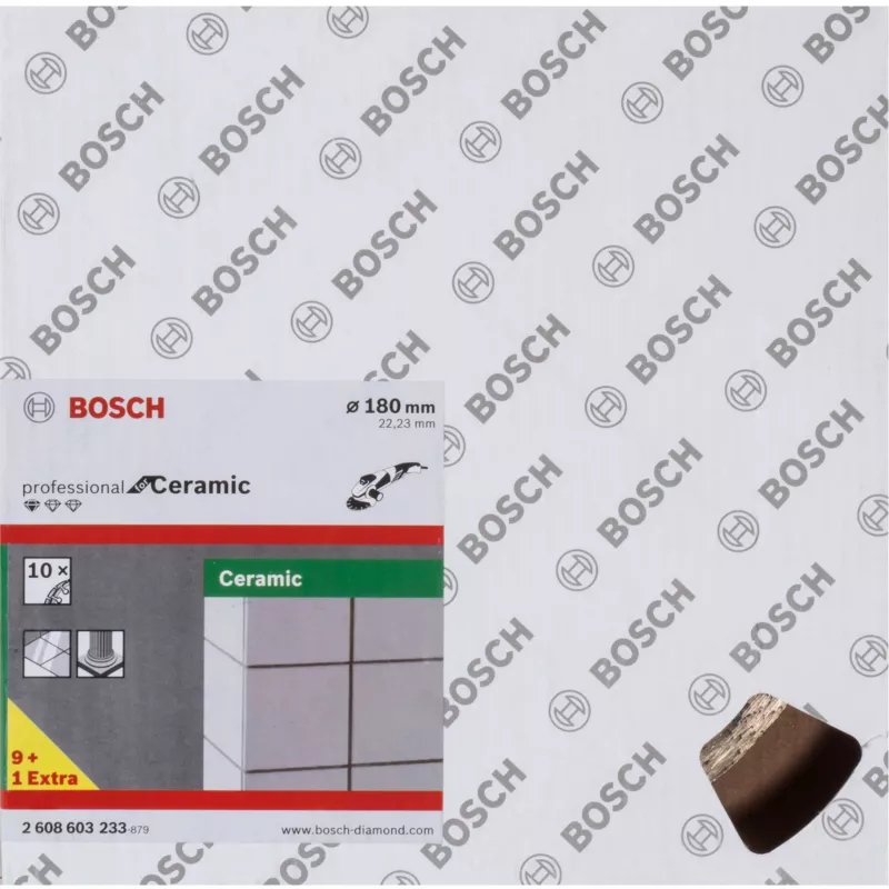 Disco de corte diamantado para cerámica Bosch Professional Ø180 mm, 10 unidades, orificio 22,23 mm