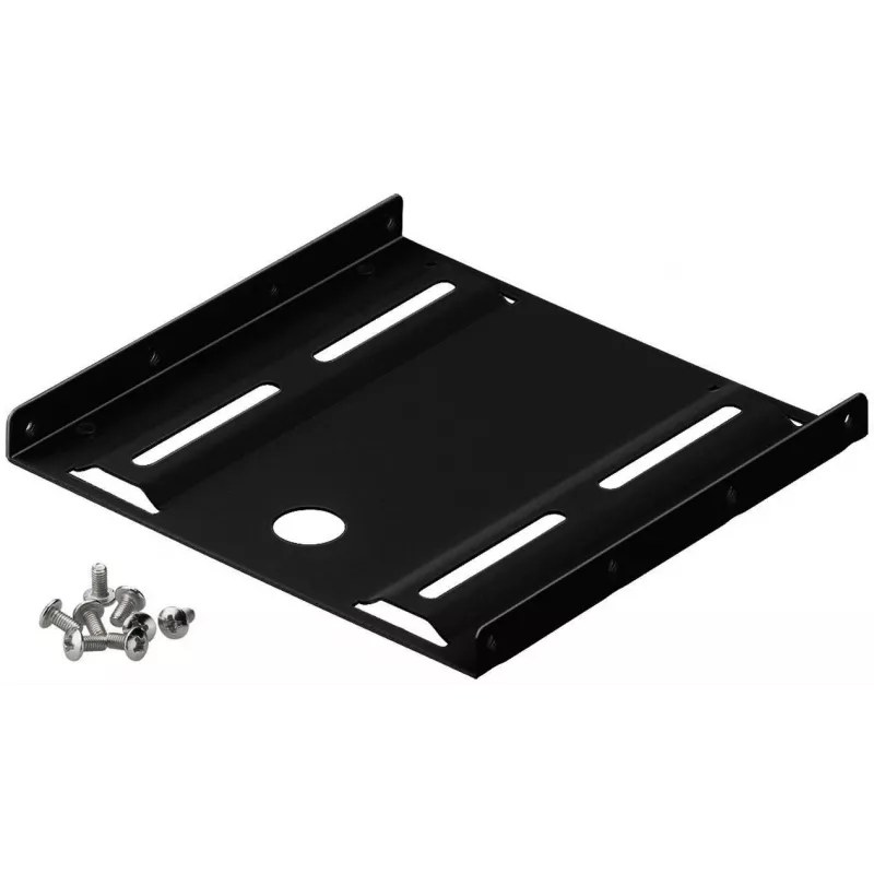 Marco de montaje para disco duro Goobay Wentronic de 2.5 a 3.5, Negro - apto para montar un disco duro de 2.5 en una bahía de 3.5 (93990)