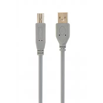 Cable USB 2.0 conector macho A a conector macho B, 1,8 m, gris