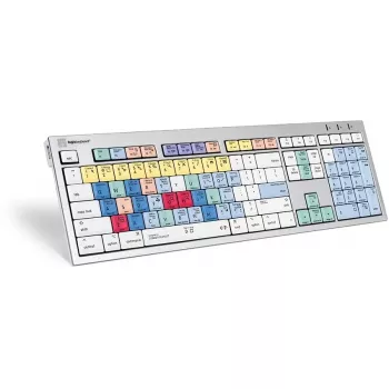 Teclado Logickeyboard ALBA Universal USB AZERTY Francés Plata