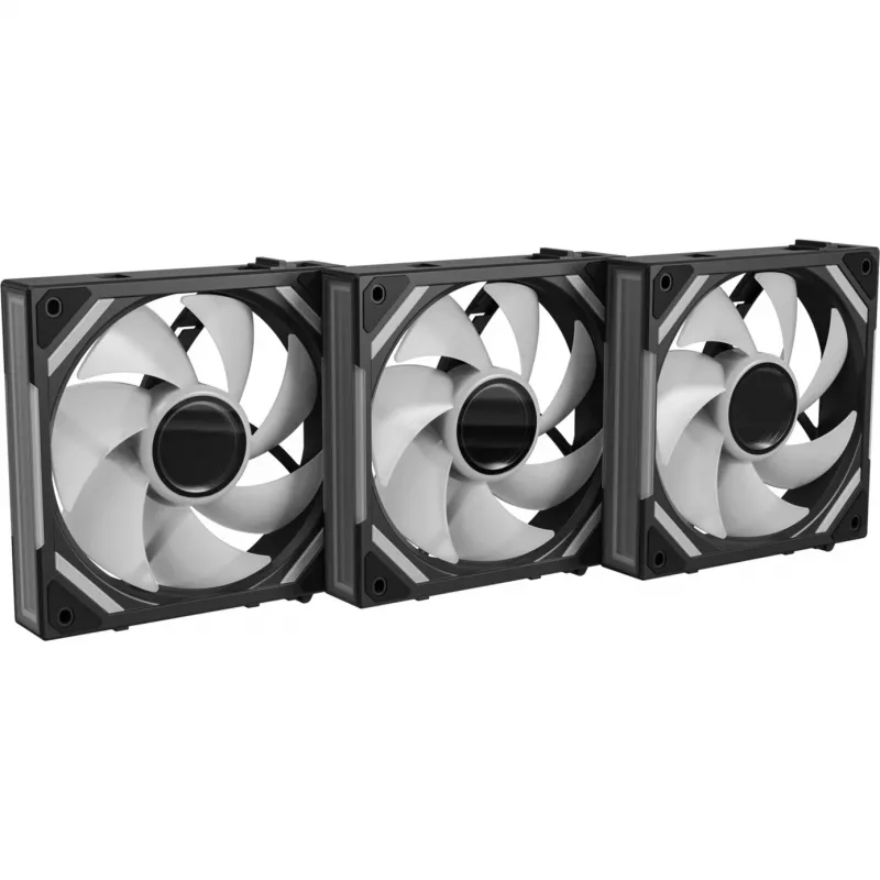 Alpenföhn 84000000228 Wing Boost 4 PWM RGB ventiladores de caja, 120 mm, 500–1800 rpm, 3 uds., negros