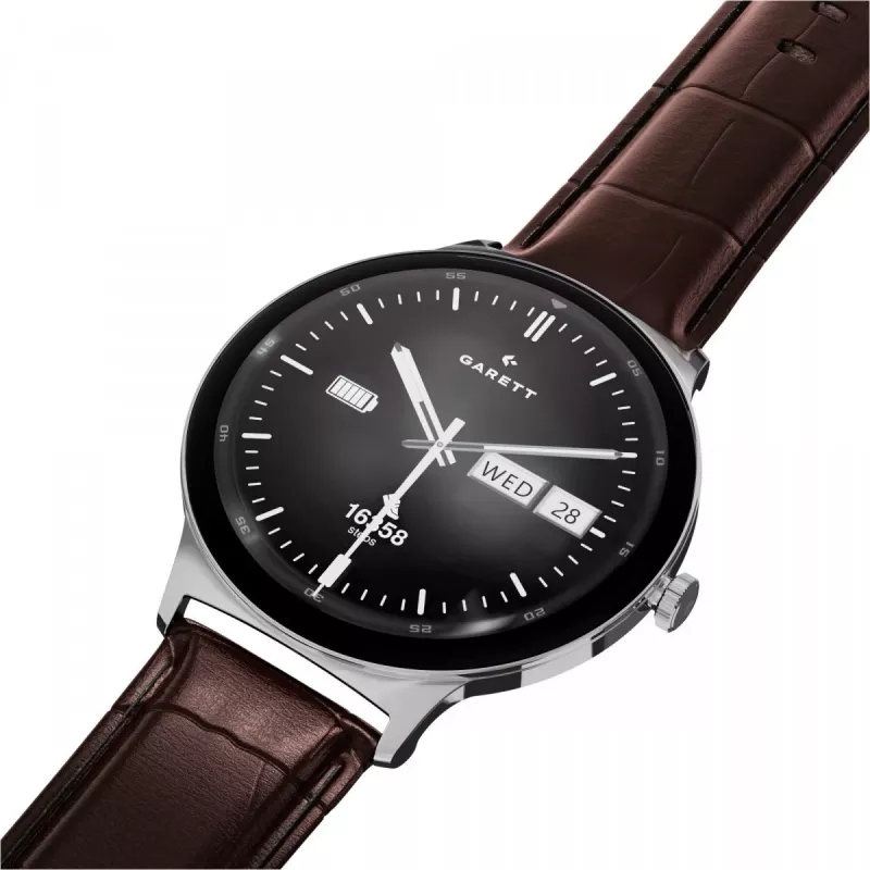 Smartwatch Garett Quantum — acero inoxidable plata