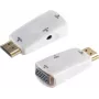Adaptador de cable S/CONN 10-01001 HDMI Type A VGA D-Sub 3.5mm blanco