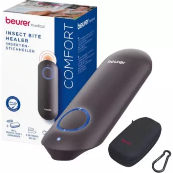 Beurer BR 65+ aliviador de picaduras de insectos - dispositivo de tratamiento térmico con funda y mosquetón