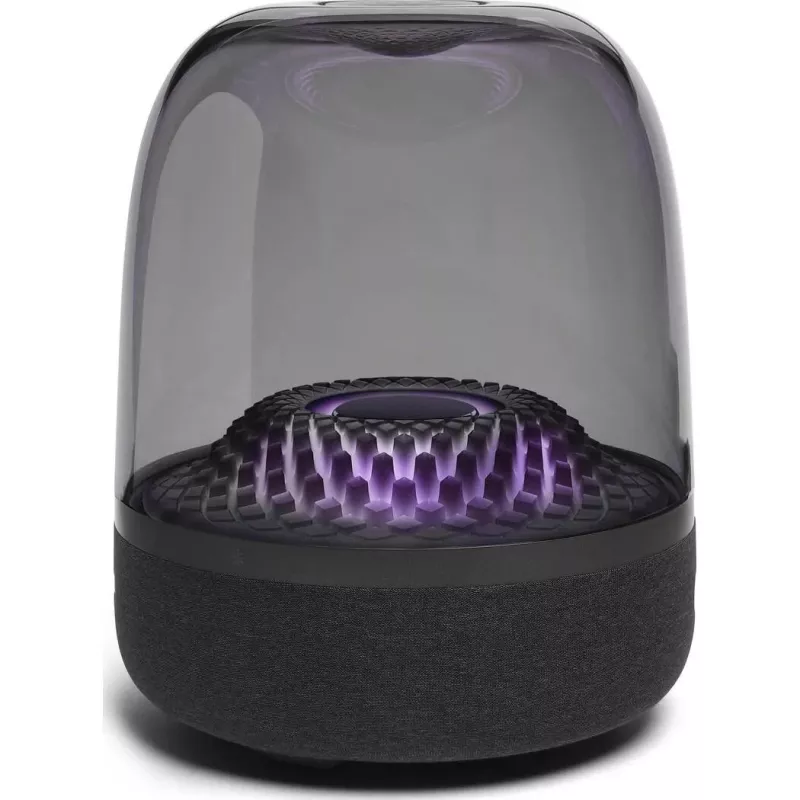 Altavoz portátil inalámbrico Harman/Kardon Aura Studio 4 — 100 W, 3 altavoces, 45–20000 Hz, negro/transparente