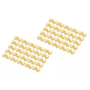 DIGITUS - Clips para cables con codificación por colores - para cables de parcheo - amarillo (paquete de 100) (A-CC-Y)