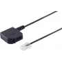 Adaptador telefónico ShiverPeaks 71041-1 conector macho Western 8/4 a conector hembra TAE-U