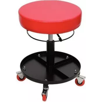 Taburete de taller móvil ks tools 500.8030 altura ajustable — asiento de taller rodante con altura regulable