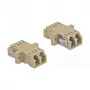 DeLOCK adaptador de fibra óptica LC conector hembra a conector hembra OM2 dúplex (2 uds., bolsa de plástico)