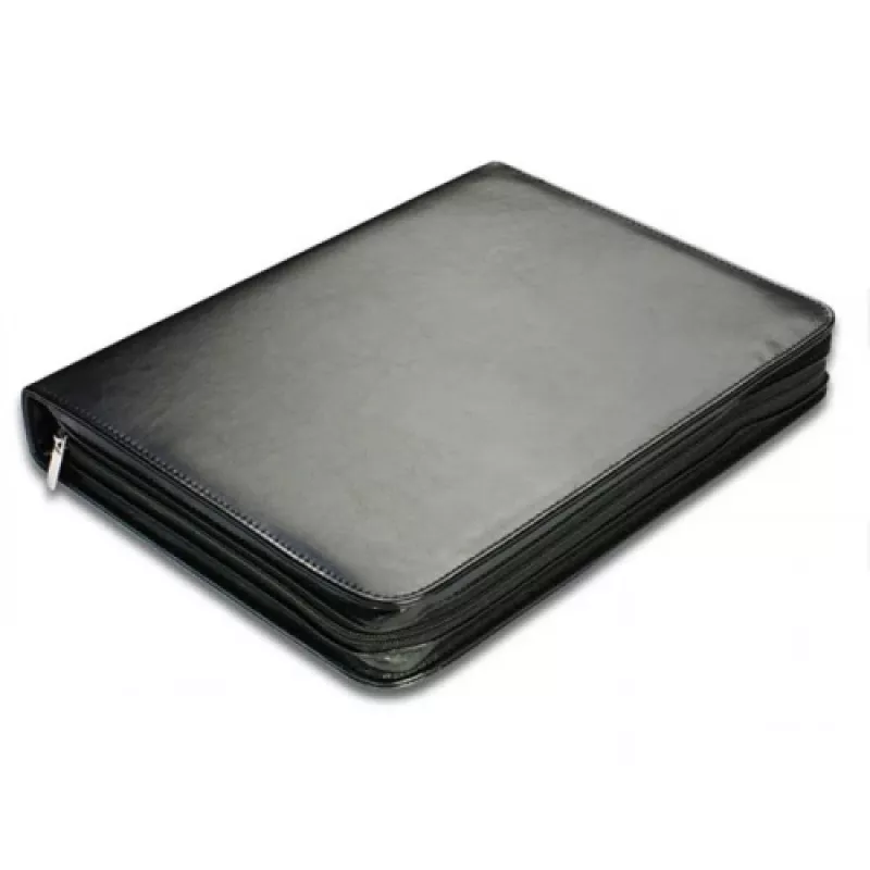 Carpeta de documentos A4 con pinza y 4 anillas, negra, 355x260x50mm