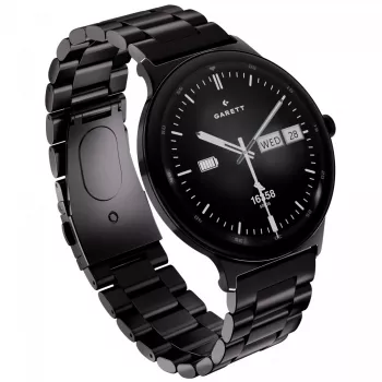 Smartwatch Garett Quantum — acero inoxidable negro
