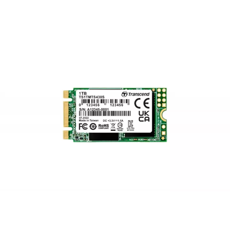 Unidad SSD Transcend 1 TB M.2 SATA III 3D-NAND Modelo 430S