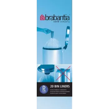 Bolsas de basura Brabantia PerfectFit tipo D, 15-20 l, 20 bolsas