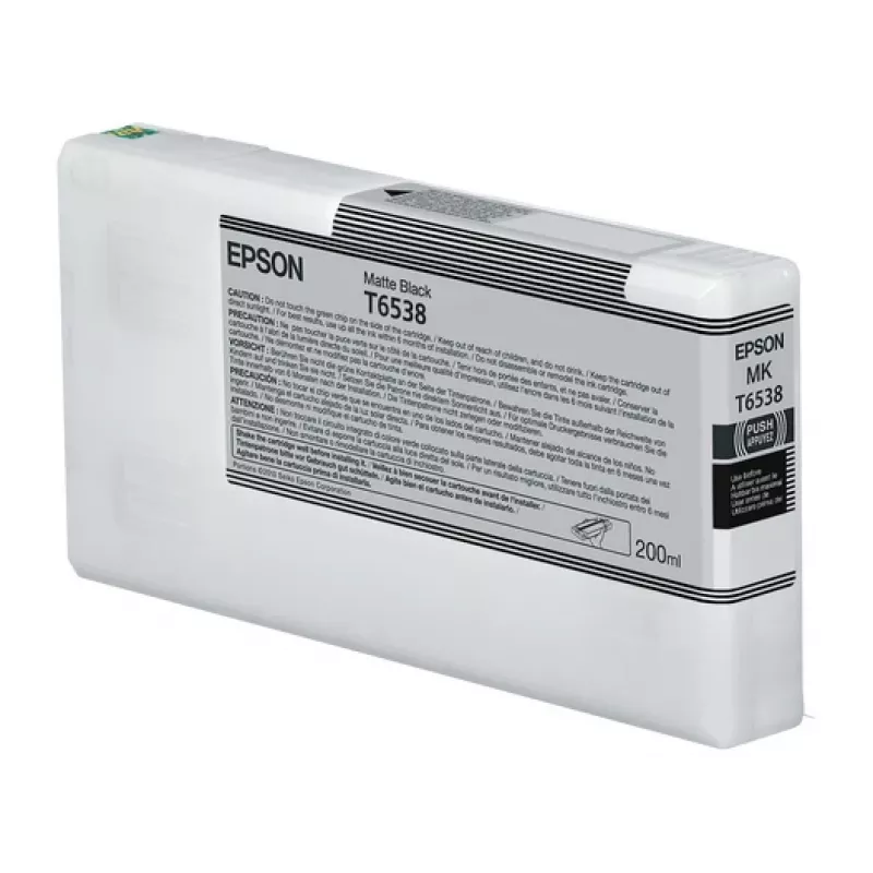 Cartucho de tinta Epson C13T65380N negro mate 200 ml Original pack individual
