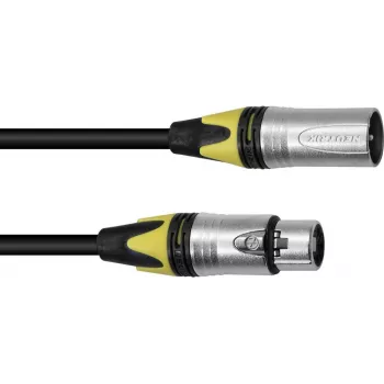 Cable XLR PSSO de 3 pines 20 m negro con conectores Neutrik