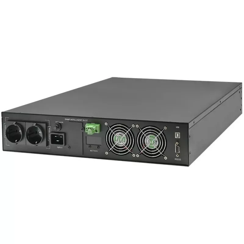 SAI Qoltec AWARYJNY DO RACK 3KVA 3000W factor de potencia 1.0 LCD EPO USB online (3VA, 3000W, SAI online de doble conversión), SAI