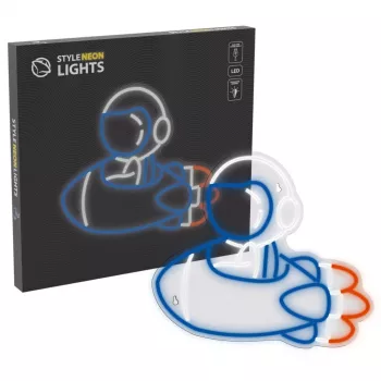 Lámpara de neón decorativa MANTA SNL90MT Style Neon Lights — motivo astronauta en cohete