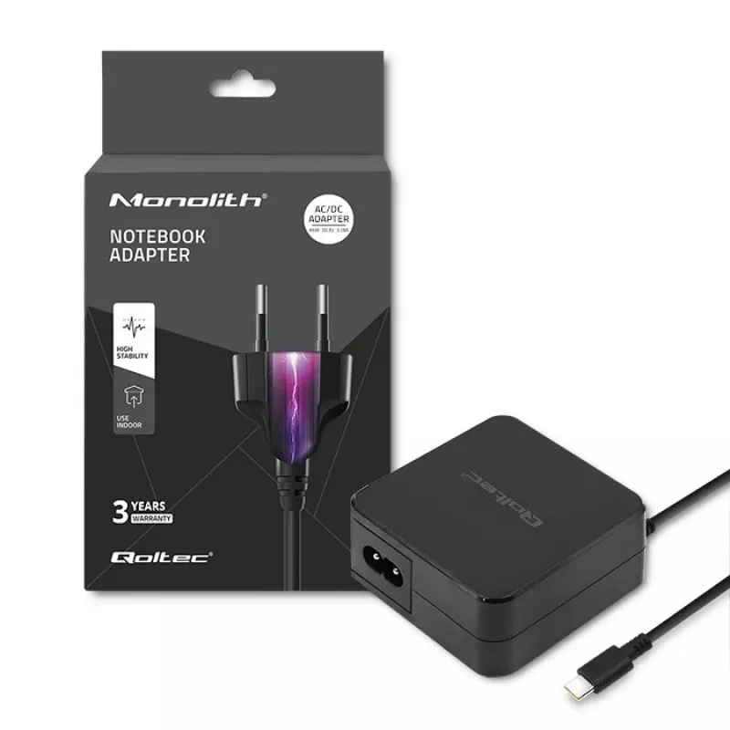 Cargador Qoltec 51027 | 65W | 5-20,3V | 2-3,25A | USB Type-C | PD