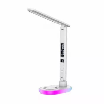 Lámpara de mesa Hawk HW-LAMP03 blanca RGB — lámpara de escritorio LED ajustable con iluminación RGB