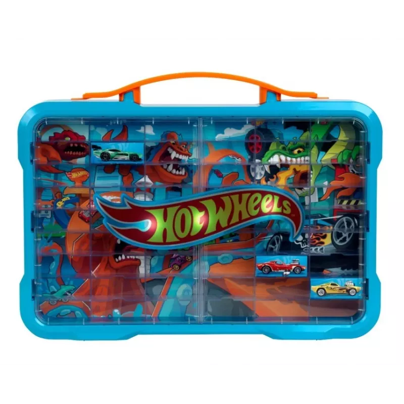 Maletín de almacenamiento Hot Wheels con logo luminoso