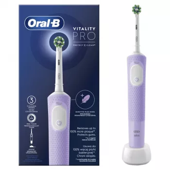 Oral-B | D103 Vitality Pro | Cepillo de dientes eléctrico | Recargable | Para adultos | ml | Número de cabezales de cepillo | Lilac Mist | Número de cabezales de cepillo incluidos 1 | Número de modos de cepillado