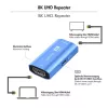 Repetidor HDMI, 20m, 8K 60Hz, HDCP 2.3, aluminio, azul