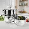 MAESTRO MR-2020-6M Set de 6 ollas, acero inoxidable