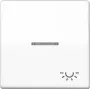 Módulo interruptor de pared JUNG AS 591 KO5L WW blanco — de una pieza, superficie blanca
