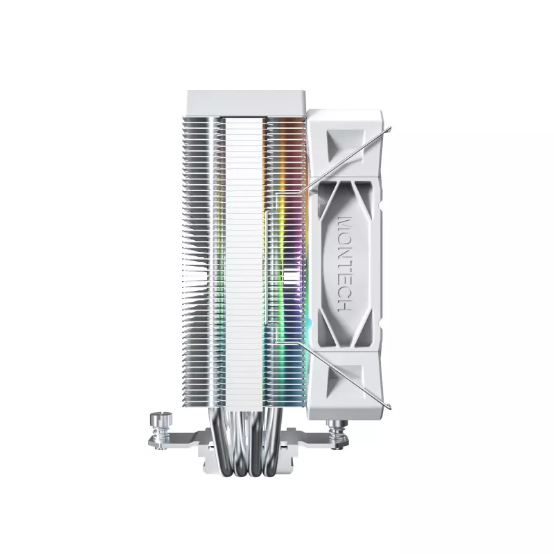 Montech NX400 White ARGB disipador de aire para CPU, 120 mm, multisocket, blanco