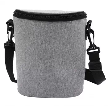 Bolsa térmica Olympia BT 50 — negra/gris, cremallera, 225×170×110 mm