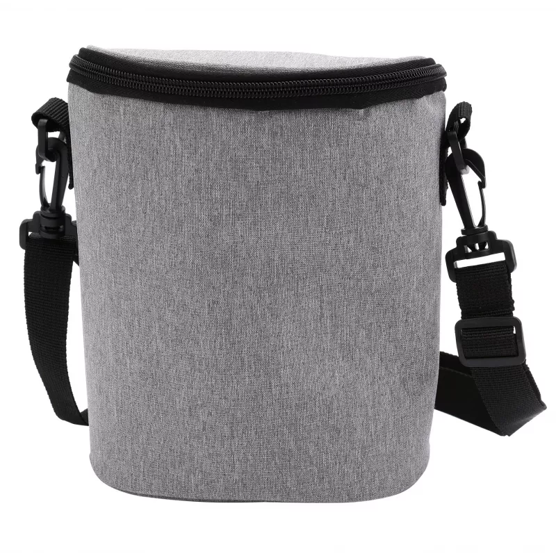 Bolsa térmica Olympia BT 50 — negra/gris, cremallera, 225×170×110 mm