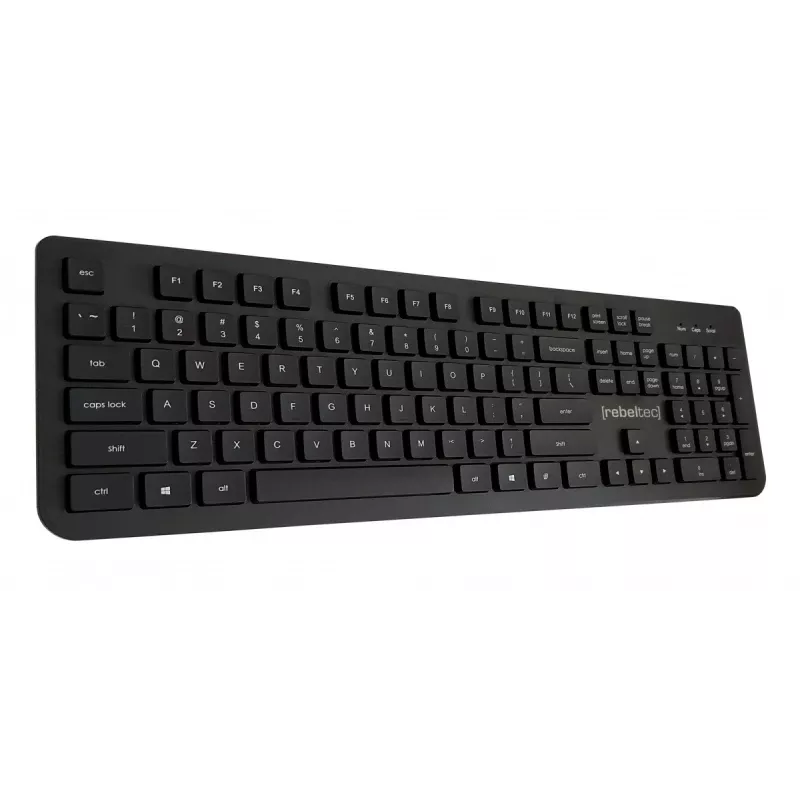 Teclado USB con cable de tamaño completo Rebeltec Spiro RBLKLA00041 — negro