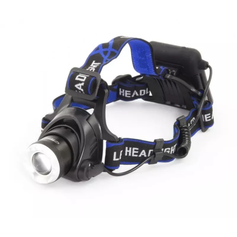 Linterna frontal ESPERANZA EOT005 — LED Cree T6, 3W, 600 lm, AA x2, carcasa de aluminio, impermeable, resistente a impactos, cinta ajustable