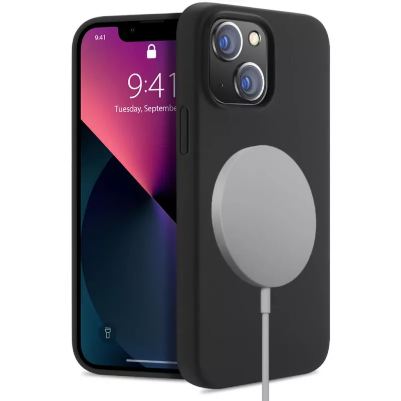 StyleShell Shock, funda para móvil negra, iPhone 16 Plus, compatible con MagSafe